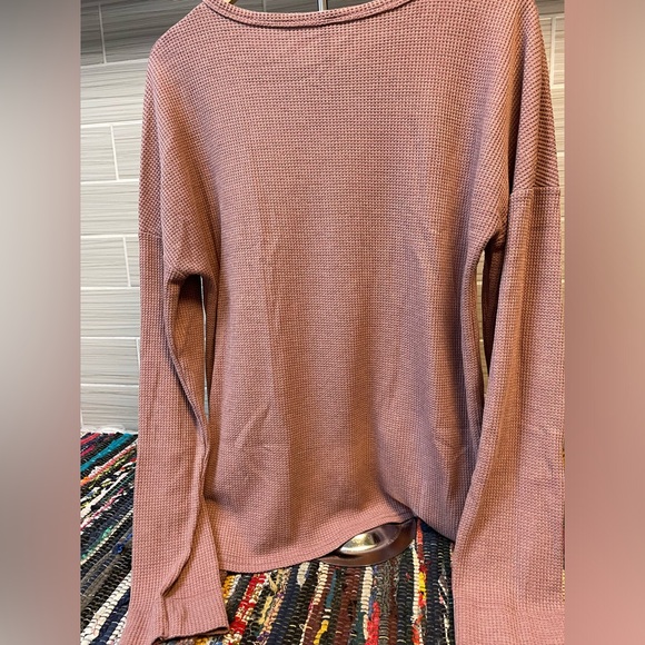 🍀3 FOR $15🍀 | Waffle Knit | Tunic | Button Up | V Neck | Henley Shirt | 2XL - Picture 5 of 9